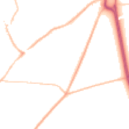Night-time road noise heatmap for KT20 5SF