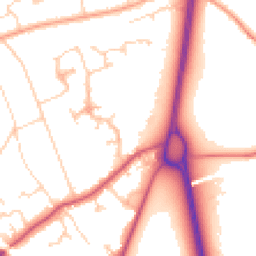 Daytime road noise heatmap for KT20 5TL