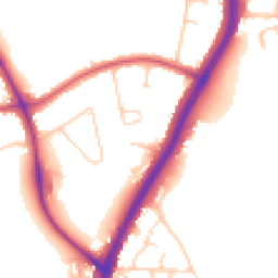 Daytime road noise heatmap for KT20 6AG