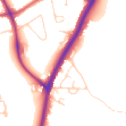 Daytime road noise heatmap for KT20 6AW