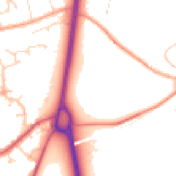 Daytime road noise heatmap for KT20 6AY