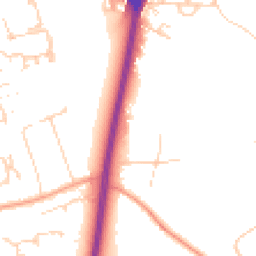 Daytime road noise heatmap for KT20 6BN