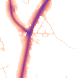 Daytime road noise heatmap for KT20 6BT
