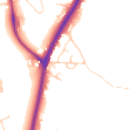 Daytime road noise heatmap for KT20 6DA