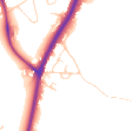 Daytime road noise heatmap for KT20 6DB