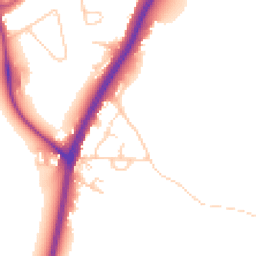 Daytime road noise heatmap for KT20 6DP