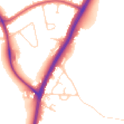 Daytime road noise heatmap for KT20 6DS