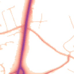 Daytime road noise heatmap for KT20 6DU