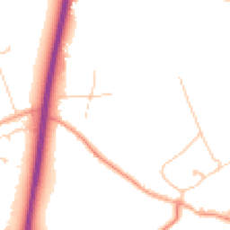 Daytime road noise heatmap for KT20 6HE