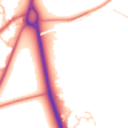 Daytime road noise heatmap for KT20 6NT