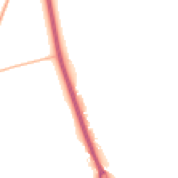 Night-time road noise heatmap for KT20 6QF