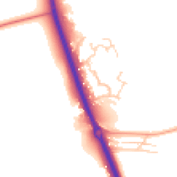 Daytime road noise heatmap for KT20 6QS