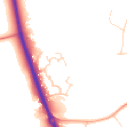 Daytime road noise heatmap for KT20 6QT