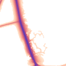 Daytime road noise heatmap for KT20 6QX