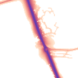 Daytime road noise heatmap for KT20 6QZ
