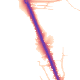 Daytime road noise heatmap for KT20 6RR