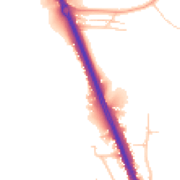 Daytime road noise heatmap for KT20 6RZ