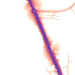 Daytime road noise heatmap for KT20 6SN