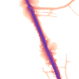 Daytime road noise heatmap for KT20 6ST
