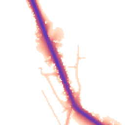 Daytime road noise heatmap for KT20 6SX
