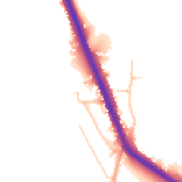 Daytime road noise heatmap for KT20 6TA