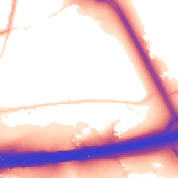 Daytime road noise heatmap for KT20 7BL