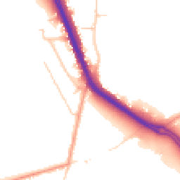 Daytime road noise heatmap for KT20 7DH
