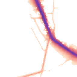 Daytime road noise heatmap for KT20 7DT