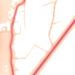 Daytime road noise heatmap for KT20 7QE