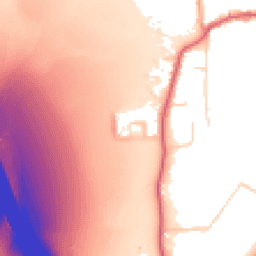 Daytime road noise heatmap for KT20 7QF