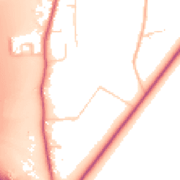 Daytime road noise heatmap for KT20 7QN