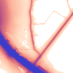 Daytime road noise heatmap for KT20 7QR