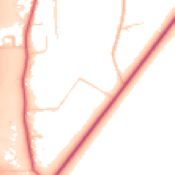 Daytime road noise heatmap for KT20 7QS