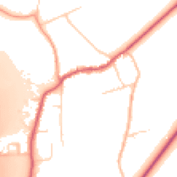 Daytime road noise heatmap for KT20 7RX
