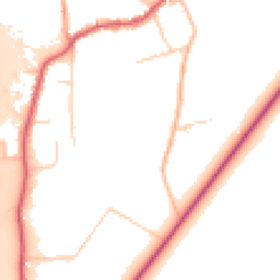 Daytime road noise heatmap for KT20 7TW