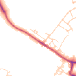 Daytime road noise heatmap for KT22 0AA
