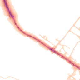 Daytime road noise heatmap for KT22 0AF
