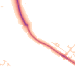 Daytime road noise heatmap for KT22 0AL