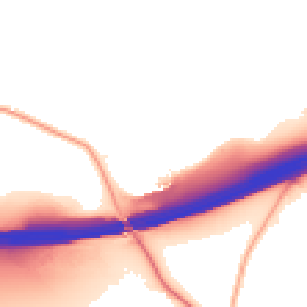 Night-time road noise heatmap for KT22 0BD