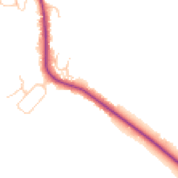 Daytime road noise heatmap for KT22 0BE