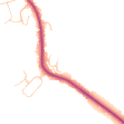 Daytime road noise heatmap for KT22 0BU