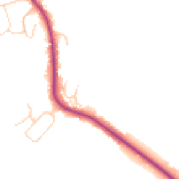 Daytime road noise heatmap for KT22 0BW