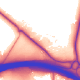 Daytime road noise heatmap for KT22 0DQ