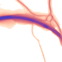 Night-time road noise heatmap for KT22 0EG