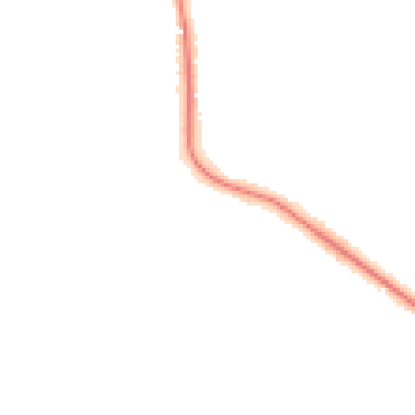 Night-time road noise heatmap for KT22 0EL