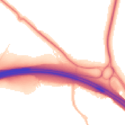 Night-time road noise heatmap for KT22 0EN