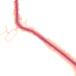 Daytime road noise heatmap for KT22 0ET