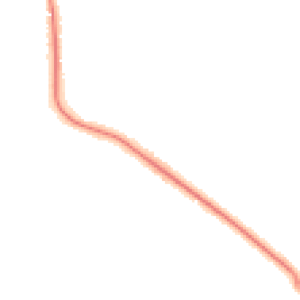 Night-time road noise heatmap for KT22 0EX