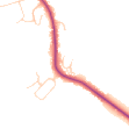 Daytime road noise heatmap for KT22 0EY