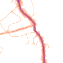 Daytime road noise heatmap for KT22 0JT